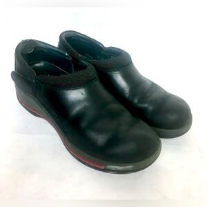 🌸 Dansko Black Leather Professional Clogs Work Nurse Shoes Size 41 ~ 10.5-11